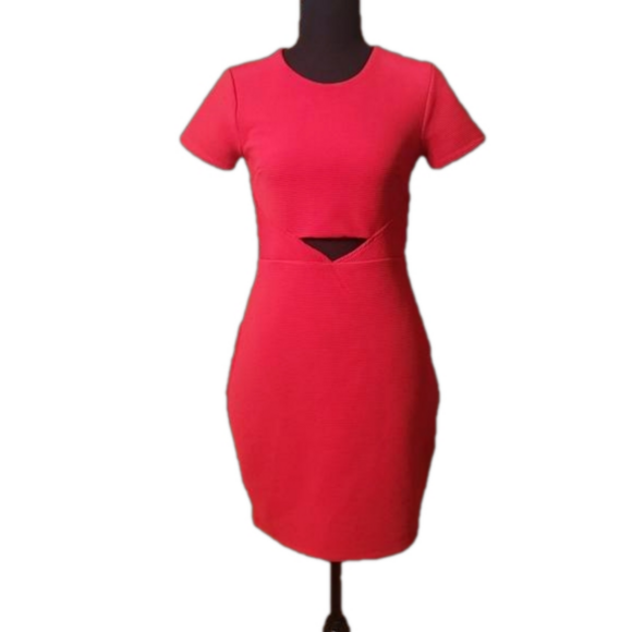 Express Dresses & Skirts - Express red contour dress with cut out, size S/P